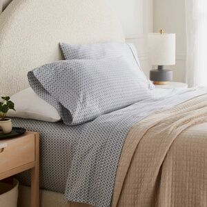 Twin/Twin XL 400 Thread Count Performance Sheet Set Blue Geo - Threshold